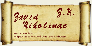 Zavid Mikolinac vizit kartica